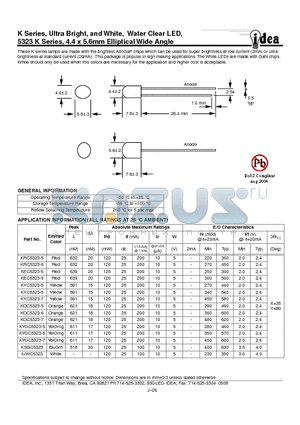 KYOC5323-7 datasheet - Ultra Bright, and White, Water Clear LED