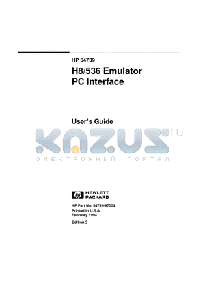 H8/534 datasheet - H8/536 Emulator PC Interface