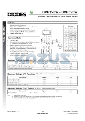 DVR1V8W datasheet - COMPLEX ARRAY FOR VOLTAGE REGULATORS