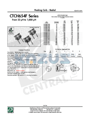 CTCH654F-330K datasheet - Peaking Coils - Radial