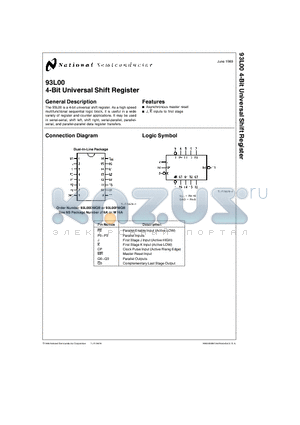 93L00DMQB datasheet - 4-Bit Universal Shift Register