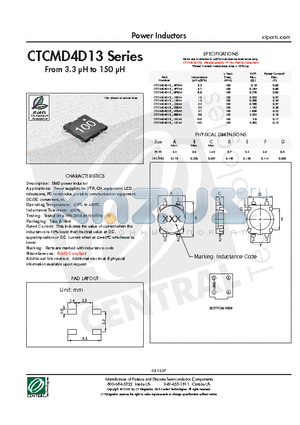 CTCMD4D13 datasheet - Power Inductors