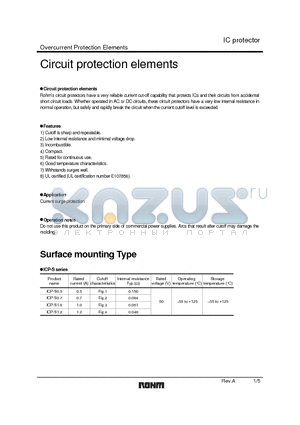 ICP-N10 datasheet - Circuit protection elements