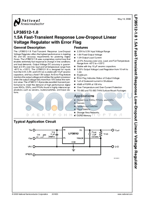 LP38512TS-1.8 datasheet - 1.5A Fast-Transient Response Low-Dropout Linear Voltage Regulator with Error Flag
