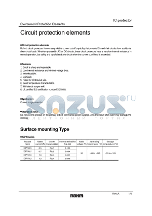 ICP-N20 datasheet - Circuit protection elements