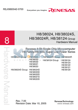 H838024S datasheet - Renesas 8-Bit Single-Chip Microcomputer Super Low Power Series