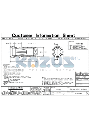 H8501-05 datasheet - 0.8mm SOCKET ASSEMBLY