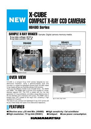 H8480 datasheet - X-CUBE COMPACT X-RAY CCD CAMERAS