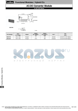 H8D3190 datasheet - AC-DC Converter Module