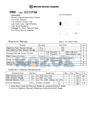 EC11FS4 datasheet - FRD - Low Forward Voltage Drop