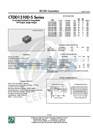 CTDD1210D-0515S-1 datasheet - DC/DC Converters
