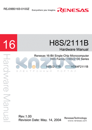 H8S-2111 datasheet - 16-Bit Single-Chip Microcomputer