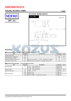 M2FH3 datasheet - SCHOTTKY RECTIFIERS (SBD)