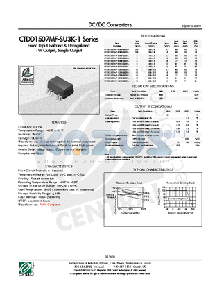 CTDD1507MF-0503-SU3K-1 datasheet - DC/DC Converters