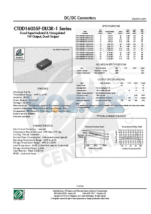 CTDD1605SF-0515-DU3K-1 datasheet - DC/DC Converters