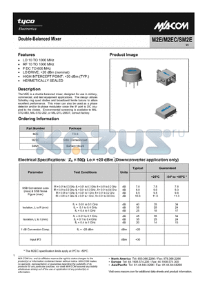 M2EC datasheet - Double-Balanced Mixer