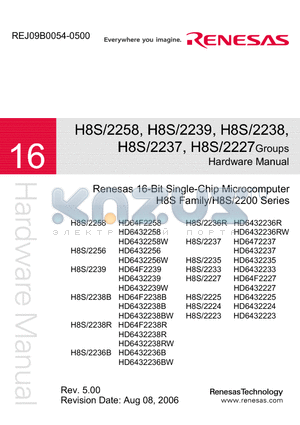 H8S-2239 datasheet - Renesas 16-Bit Single-Chip Microcomputer H8S Family H8S-2200 Series