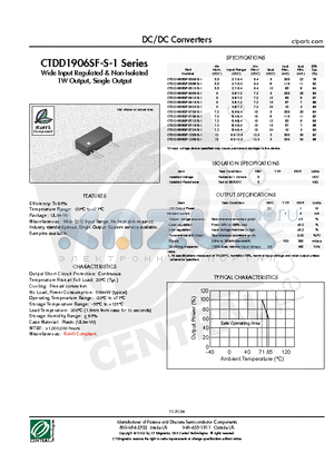 CTDD1906SF-0305-S-1 datasheet - DC/DC Converters