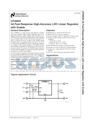 LP38856SX-0.8 datasheet - 3A Fast-Response High-Accuracy LDO Linear Regulator with Enable