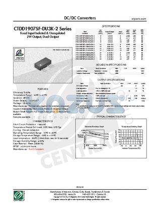 CTDD1907SF-0505-DU3K-2 datasheet - DC/DC Converters