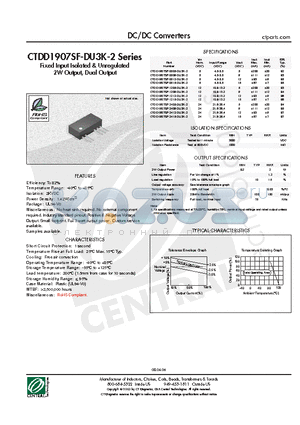 CTDD1907SF-0509-DU3K-2 datasheet - DC/DC Converters