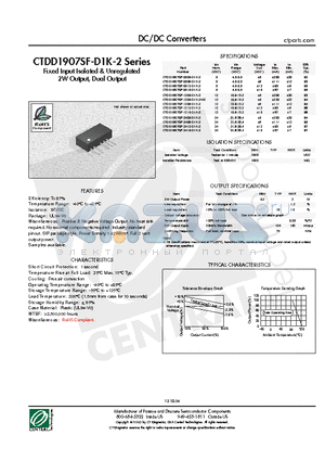 CTDD1907SF-0515-D1K-2 datasheet - DC/DC Converters