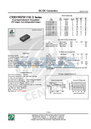 CTDD1907SF-120909-T1K-2 datasheet - DC/DC Converters