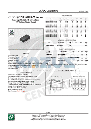 CTDD1907SF-1215-SU1K-2 datasheet - DC/DC Converters