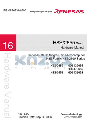 H8S/2653 datasheet - 16-Bit Single-Chip Microcomputer