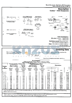 66900-024 datasheet - Round Conductor, Flat Cable, IDC Connectors