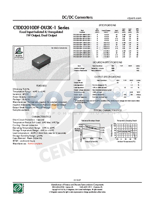 CTDD2010DF-0512-DU3K-1 datasheet - DC/DC Converters