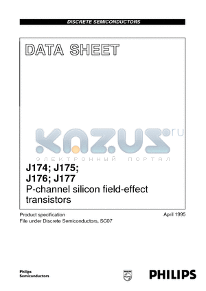 J174 datasheet - P-channel silicon field-effect transistors