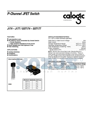 J177 datasheet - P-Channel JFET Switch