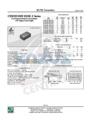 CTDD2010DF-DU3K-2 datasheet - DC/DC Converters