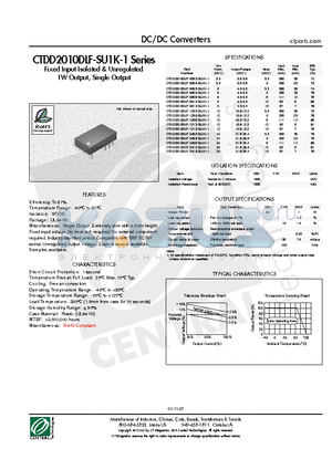 CTDD2010DLF-1205-SU1K-1 datasheet - DC/DC Converters