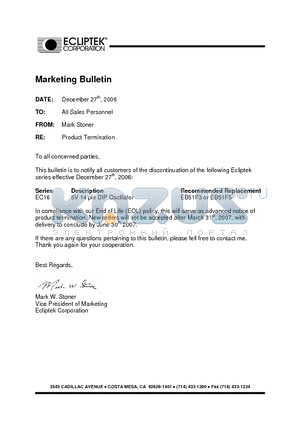 EC1610BTTS-24000M-CL datasheet - OSCILLATOR