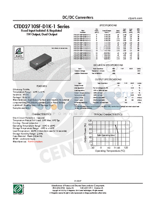 CTDD2710SF-0509-D1K-1 datasheet - DC/DC Converters