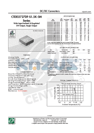 CTDD2727DF-1212-S1.5K-5M datasheet - DC/DC Converters