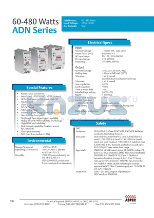 ADN10-24-1PM datasheet - 60-480 Watts