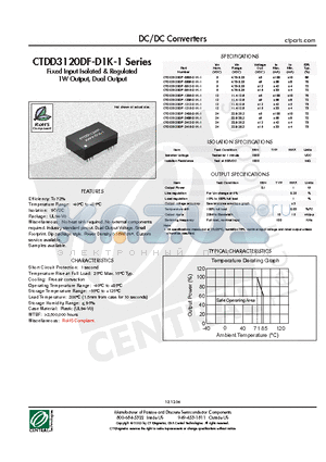 CTDD3120DF-0509-D1K-1 datasheet - DC/DC Converters