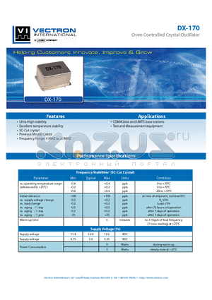 DX-170_09 datasheet - Oven Controlled Crystal Oscillator
