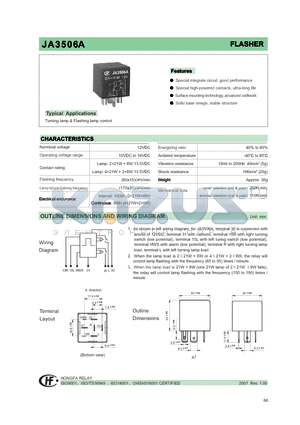 JA3506A datasheet - FLASHER