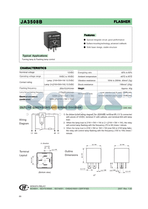 JA3508B datasheet - FLASHER