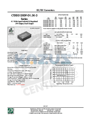 CTDD3120DF-2415-D1.5K-3 datasheet - DC/DC Converters