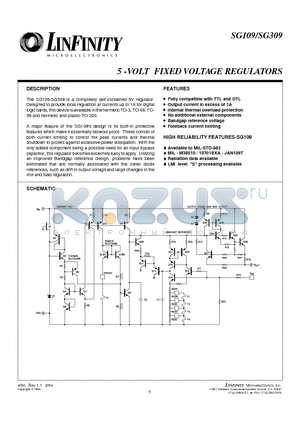 JAN109T datasheet - 5 -VOLT FIXED VOLTAGE REGULATORS