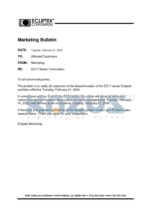 EC1745SJ-24000M datasheet - 5.0Vdc J-Leaded Plastic Surface Mount Oscillator