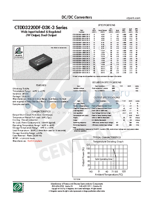 CTDD3220DF-0512-D3K-3 datasheet - DC/DC Converters