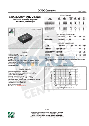 CTDD3220DF-0515-D1K-2 datasheet - DC/DC Converters