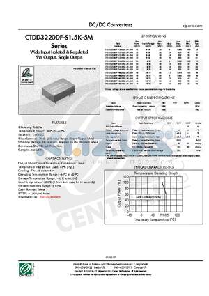 CTDD3220DF-1205-S1.5K-5M datasheet - DC/DC Converters