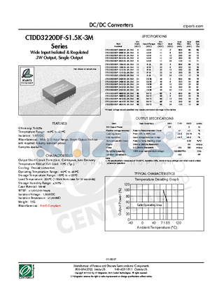 CTDD3220DF-1212-S1.5K-3M datasheet - DC/DC Converters